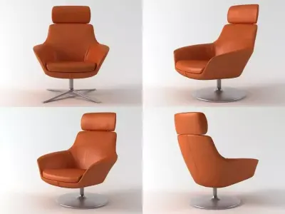 Oskar four different chairs 3D model
