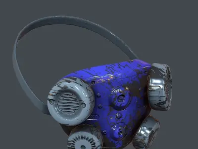 Gas mask helmet 3d model scifi Low-poly 3D model Low-poly Low-poly 3D model get