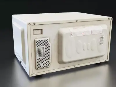 Vintage Microwave Oven Low-poly 3D model purchase