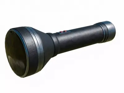 Realistic Flashlight 3D Model Game Ready  PBR Textures Low-poly 3D model