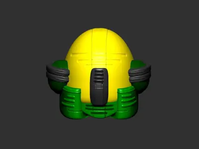 helmet high poly sculpt 3d printable ver 7 3D model 3D model 152