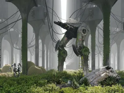 STONE FOREST the concept of post-Apocalypse 3D model