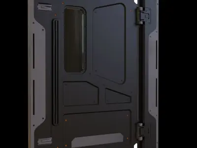 Futuristic Sci-Fi Doors Collection 3D model