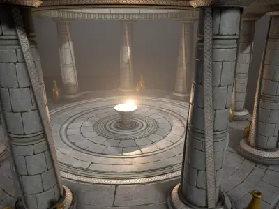 Ancient Altar Game Ready 4k Low-poly 3D model