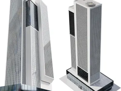 Skyscraper06 NewYork-Style Low-poly 3D model