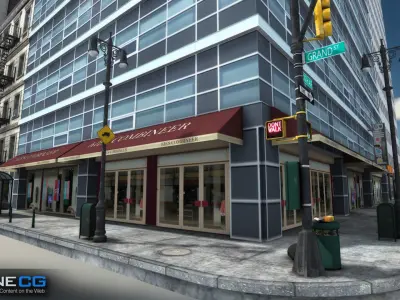 NYC 8 Blocks Unity Low-poly 3D model