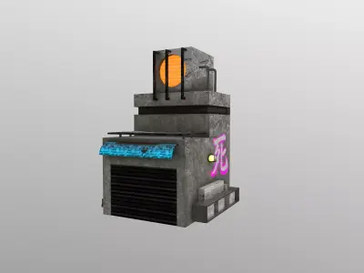 Cyberpunk City - Building 24 Low-poly 3D model