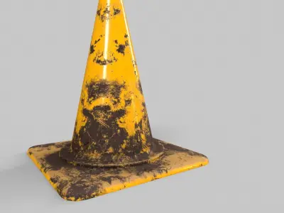 Traffic Cone V1 - 006 Low-poly 3D model