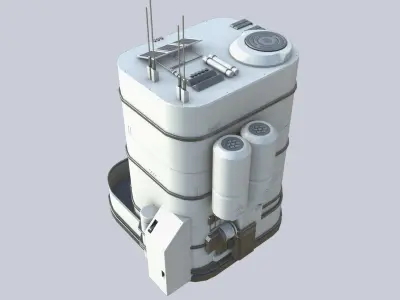 Scifi house Low-poly 3D model order