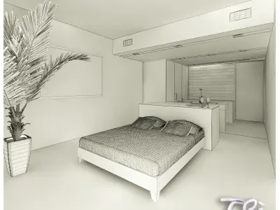 TROPICAL BEDROOM 3D model