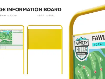 Information Boards and Tee signs 3D model