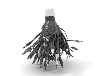 Futuristic White Helmet Model Pack with Advanced Design Low-poly 3D model