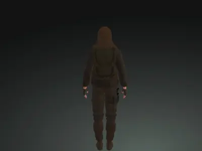 Sci-fi Realistic  and Rigged Character Game Ready 3D model 3D model