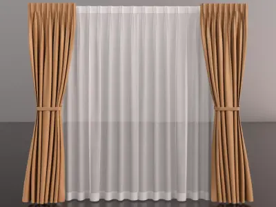 curtain pinch pleat Free 3D model
