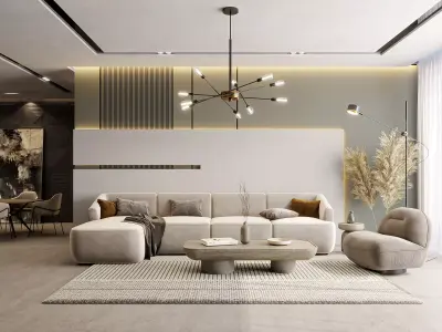 Interior Scene Living Room 19 3D model