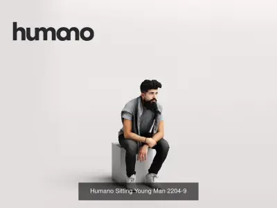 Humano 6-Pack - SITTING SEATED MAN WOMAN PEOPLE - 6x 3D models B purchase