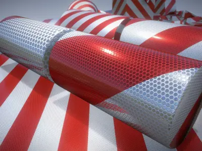 Traffic Reflection Foil 2 Texture Set 30  Low-poly 3D model