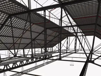 Ceiling Ventilation Pipes 18 3D model