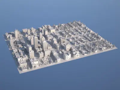 Karton City 2 Low-poly 3D model