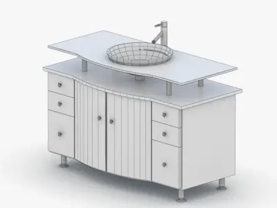 1582 - Sink Low-poly 3D model