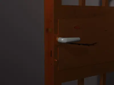 Door prison Low-poly 3D model