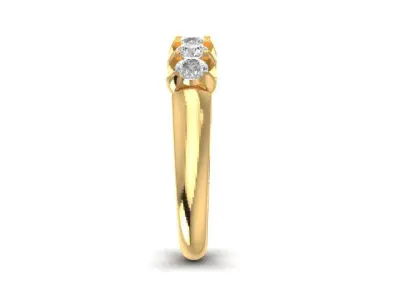 Classic Half Eternity Shared Prong Diamond Ring 770 3D print model
