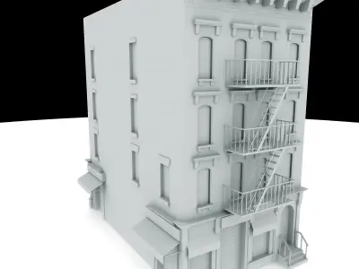Nyc Building 05 type 1 Low-poly 3D model