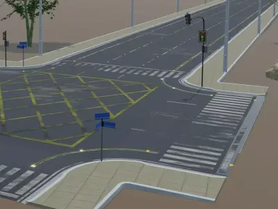 CRUZAENTOS E BASE PARA AVENIDA 3D model
