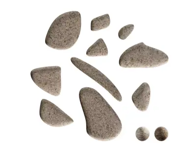 Garden Stone Set 3D model