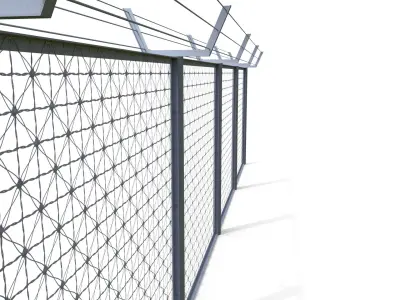 Low Poly Modular Fence 4 Low-poly 3D model