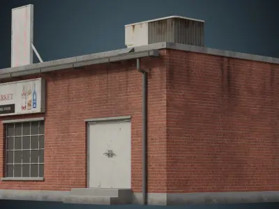 Building 4B Low-poly 3D model