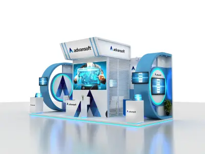 Exhibition booth design 3D model