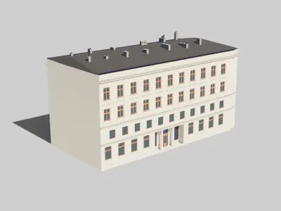 Eastern European Building 011 Low-poly 3D model