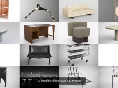 40 Models October 2021 3D Model Pack