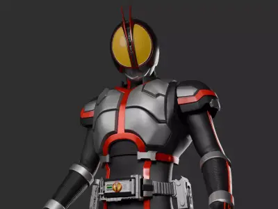 Kamen Rider FAIZ Complete Edition with Axel Form  Low-poly 3D model