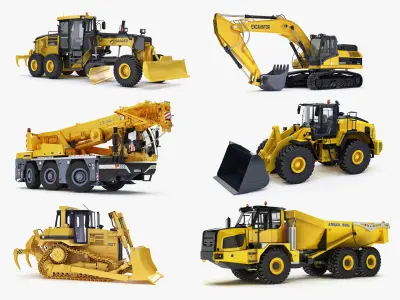  Collection heavy vehicle v1 Construction Equipment industrial transport engineering machine power 