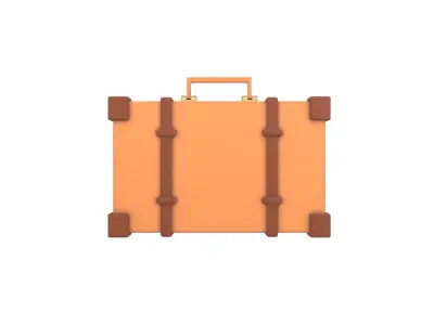 Briefcase v1 004 Low-poly 3D model