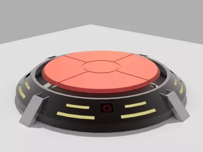 Portal floor button Free low-poly 3D model