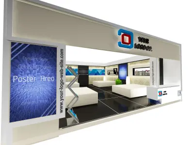 Booth Exhibition Stand a412c 3D model