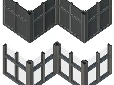 Reynaers Slim Line-38 Low-poly 3D model