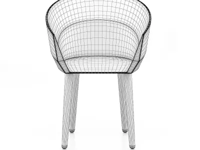 Wooden Chair 9 3D model