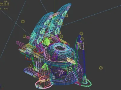 Space-Sun Dust Producer 01 3D model