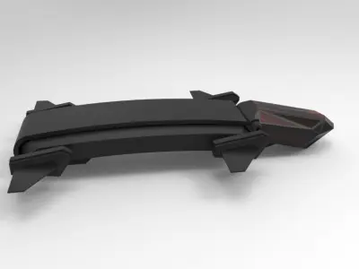 Whale SpaceShip Low-poly 3D model