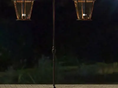 Old street lamps 3D model