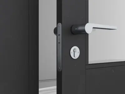 Aluminium door 160 3D model