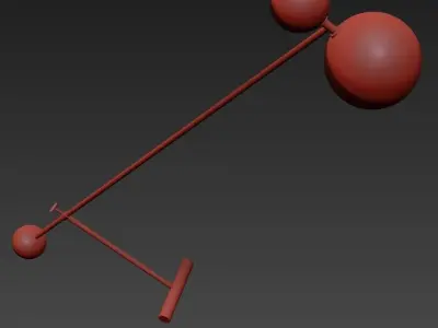 Restoration Hardware Glass Globe Mobile BOOM FLOOR LAMP 3D model