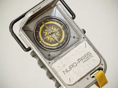 Sci-fi Compass V1 PBR Low-poly 3D model