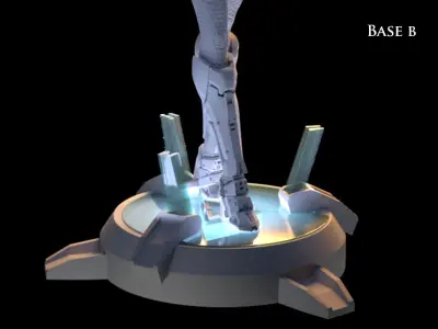 Female Halo Spartan Battle damage 3D print model 3D print model