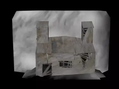 Low poly model of MMO House 5 3D model