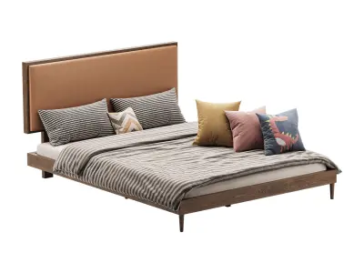 Zinus-Raymond-38-Wood-Platform-Bed 3D model